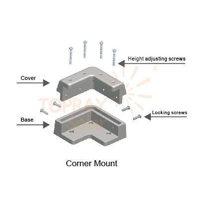 Topray Universal Solar Mount Brackets, Set of 6 (Grey)