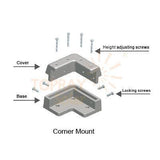 Topray Universal Solar Mount Brackets, Set of 6 (Grey)