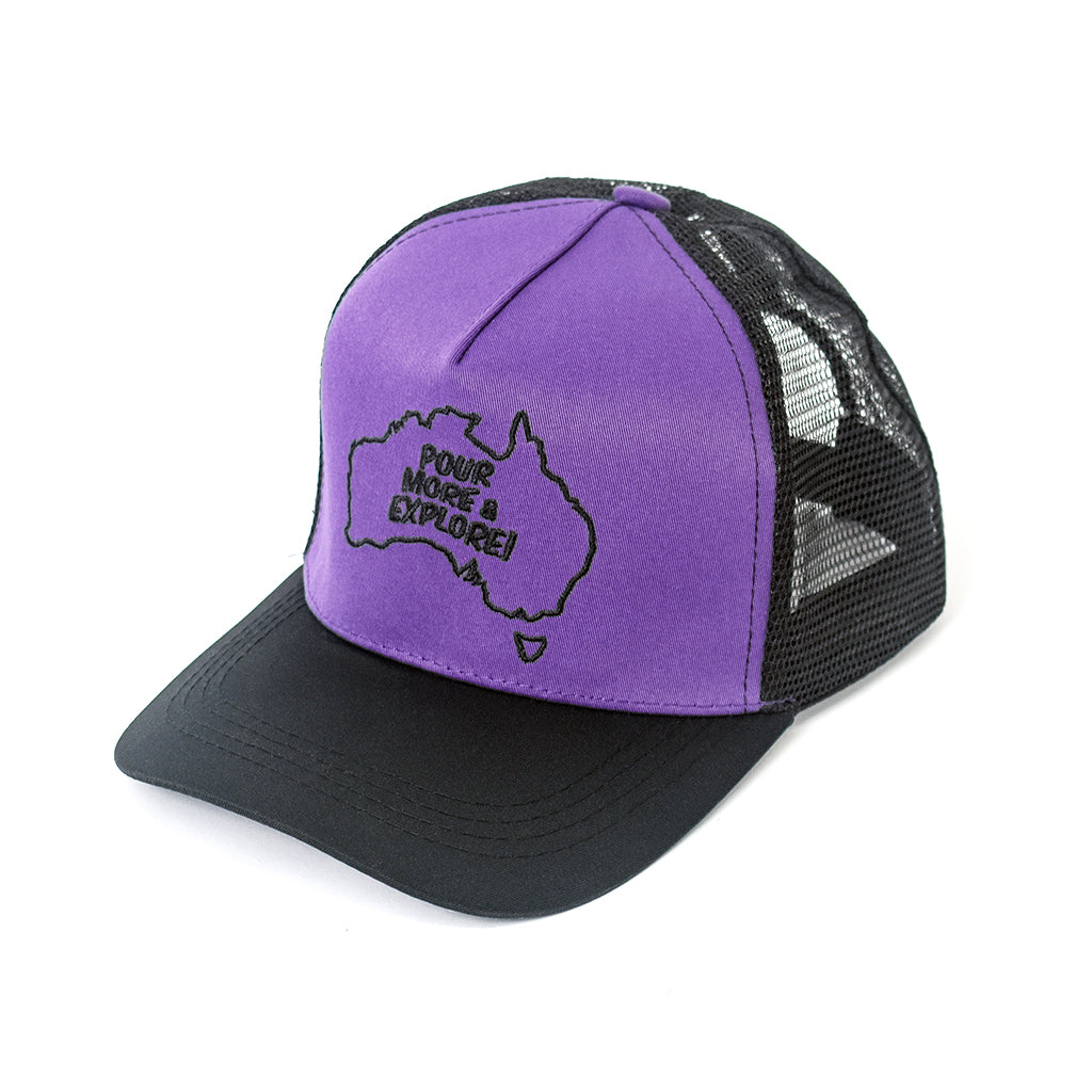 Adventure Trucker Hat Pour More & Explore