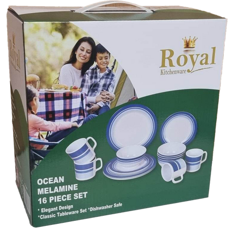 Royal Kitchenware Ocean 16 Piece Melamine Set