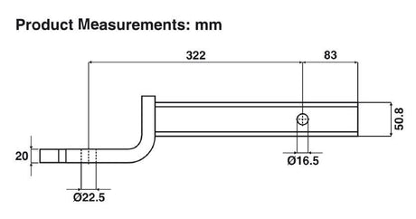 Long Shank Tow Hitch Mount THM02