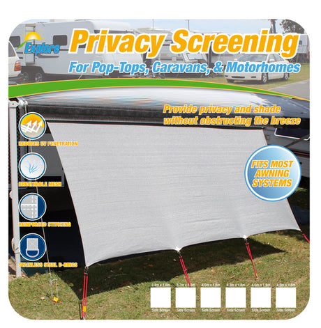 CARAVAN PRIVACY SCREEN 1.8 X 4.6M GREY
