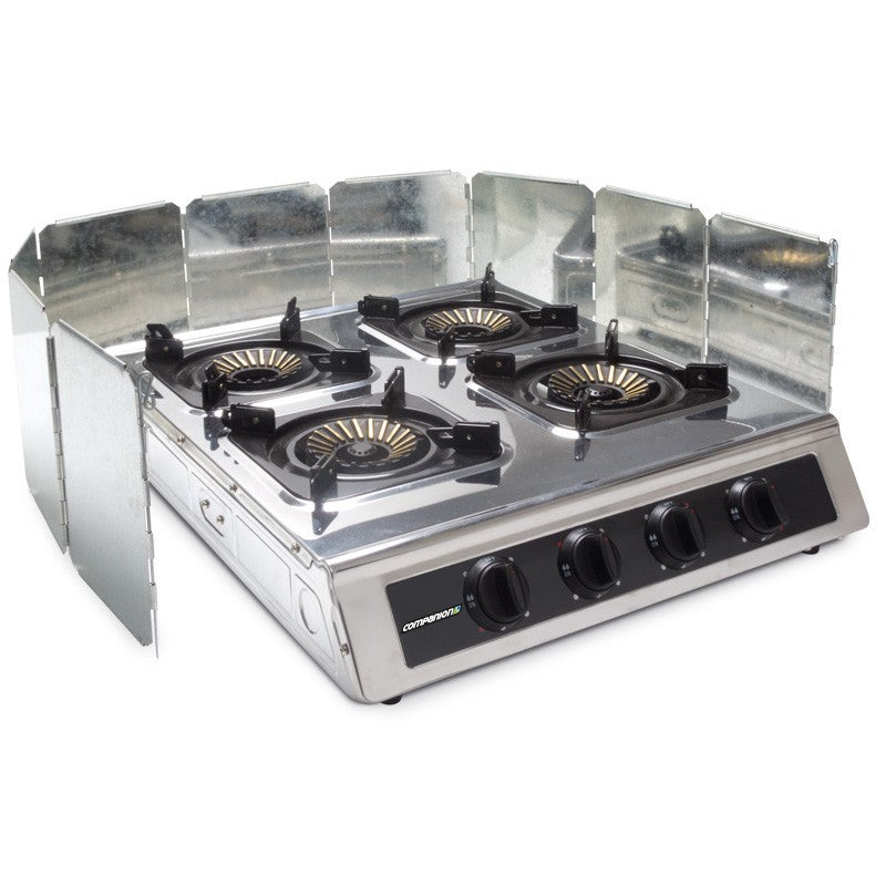 Companion Double Deflector Windshield For Portable Camping Stove