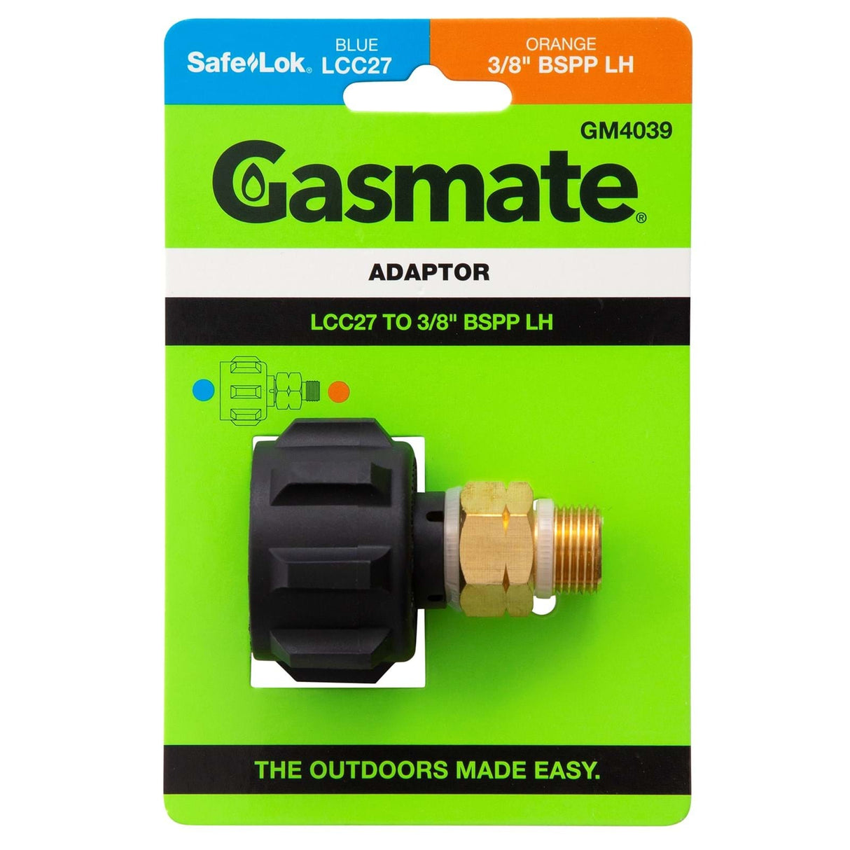 Gasmate Adaptor LCC27 to 3/8" BSPP-LH