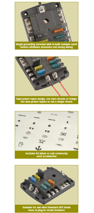 NARVA 6 Way Fuse Distribution Box