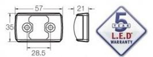 NARVA LED Lamp - Side Marker Lamp with Black Base- 91402BL