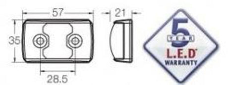NARVA LED Lamp - Side Marker Lamp with Black Base- 91402BL