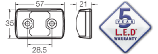 NARVA LED LAMP 91412BL Front End Outline Marker Lamp White Car Caravan Trailer Boat New Parts