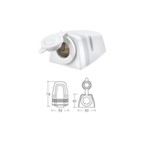 Narva Surface Mount Acc Socket - White 81025WBL