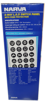 8-Way LED Switch Panel (Narva) 63196