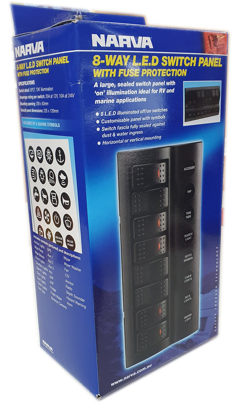 8-Way LED Switch Panel (Narva) 63196