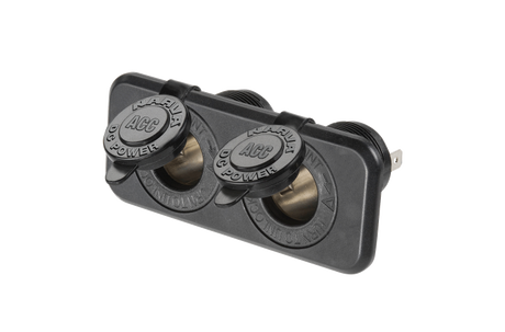 NARVA Dual Flush Mount ACC/ACC Socket Black 81027BL