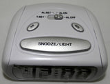 LCD Alarm Clock WHITE