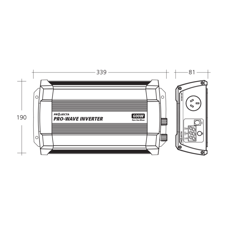 PROJECTA Prowave 600W Inverter - PW600
