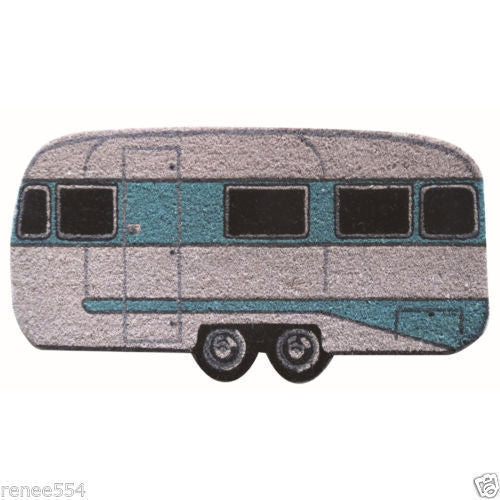 Caravan RV Door Mat - Caravan Shaped Design