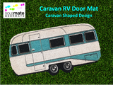 Caravan RV Door Mat - Caravan Shaped Design
