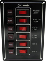 6 Gang Vertical Switch Panel