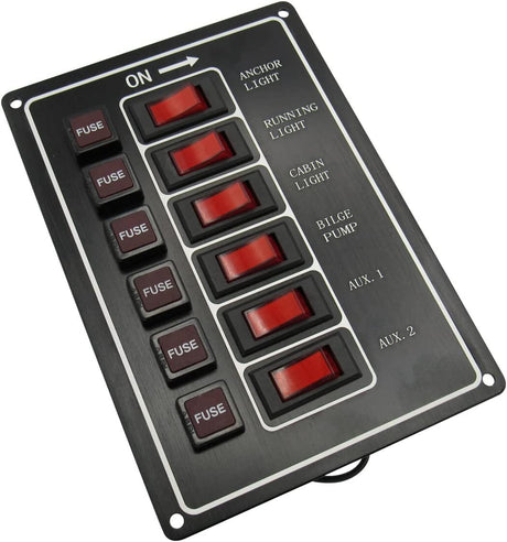 6 Gang Vertical Switch Panel