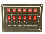 6 Gang Switch Panel Horizontal Alloy