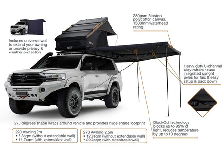 OZTRAIL BLOCKOUT 270 AWNING 2.5 (KIT)