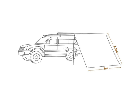OZTRAIL Blockout Awning Front Wall 2m