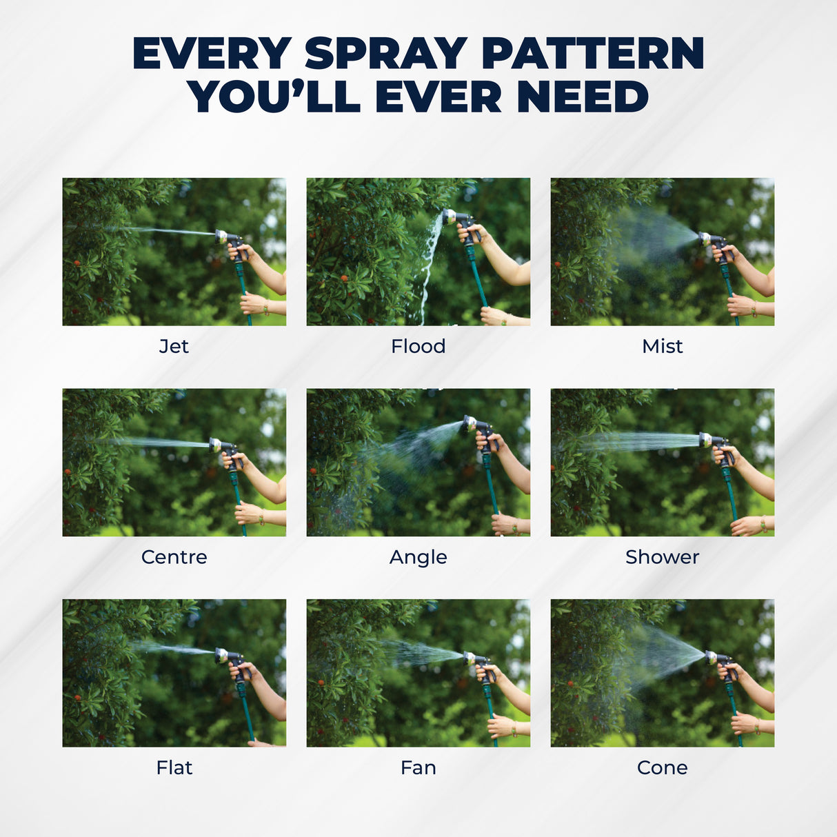 Trigger Spray Wand 42cm Green 9 Spray Functions