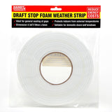 Draught Stop Foam Weather Strip 4.5m tape