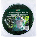 Insect Head Net with Brim Hat 300mm Camo Hat & Green mesh