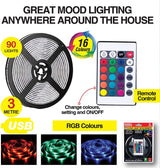 LED Strip Light 5m with Remote Control