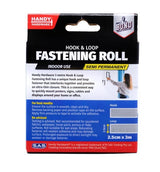 Adhesive Tape Hook & Loop Black 25mm x 3m Roll