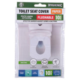 Flushable paper Toilet Seat Covers Disposable 10pk