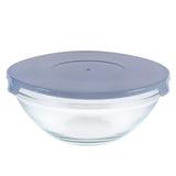Glass Round Nesting Bowl Set With Lid Set 5pc