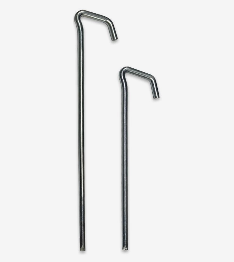 4x8mm x 225mm Galvanised Key Head Tent Peg