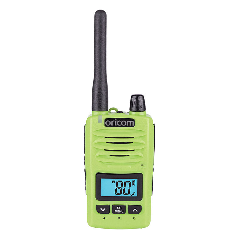Oricom DTXTP600 Lime 5 Watt IP67 Waterproof Handheld UHF CB Radio Trade Pack (Twin Radios)