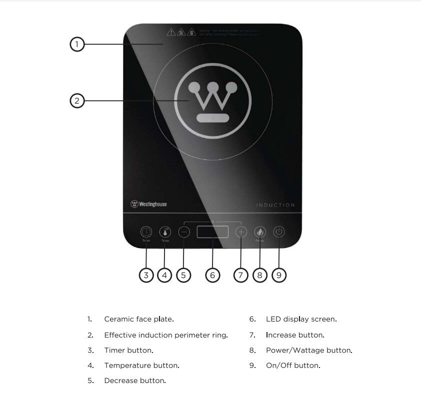 Westinghouse Induction Cooktop 2000W Single