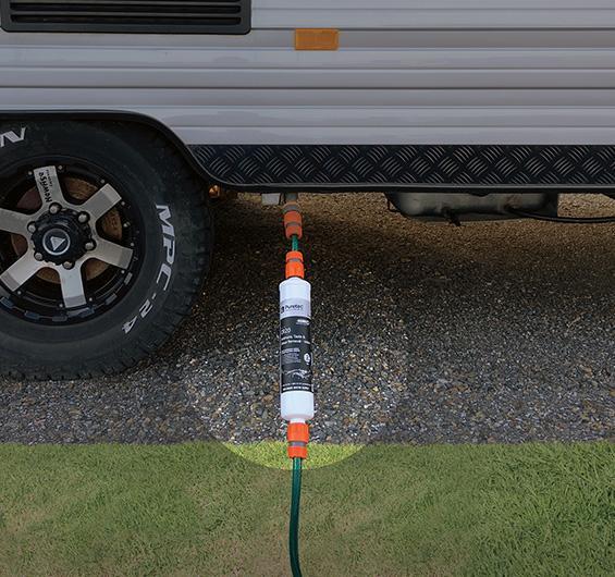 Puretec Caravan Inline Filter with Brass Hose Connectors