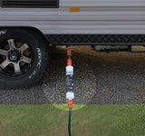 Puretec Caravan Inline Filter with Brass Hose Connectors