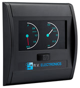 Black Single LCD Water Tank Level Indicator 1 x Water, 1 x Voltmeter Gauge LCD0189