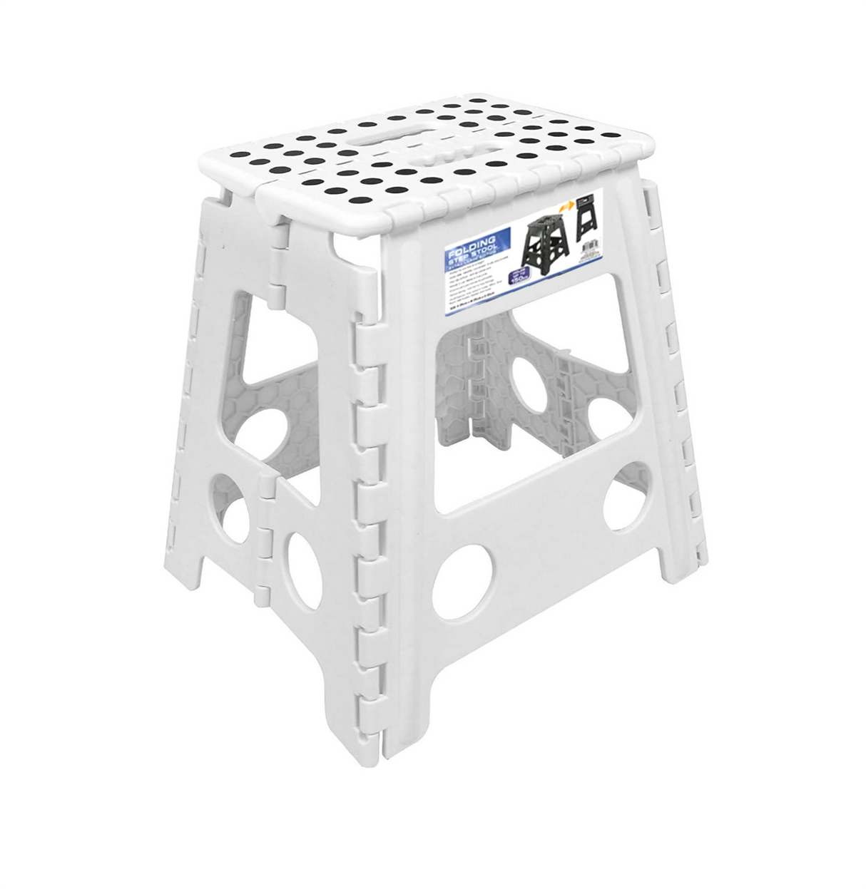 Plastic Folding Stool - White