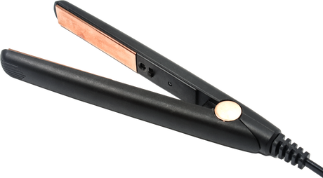 Simply Glam 12V Hair Straightener - Black Rose Gold