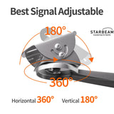 STARBEAM Starlink Mini Light Pole Mount – Stainless Steel Clamps with 360° Adjustable Arm