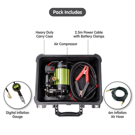 Oricom AIR30 Portable Air Compressor with Backlit Digital Display