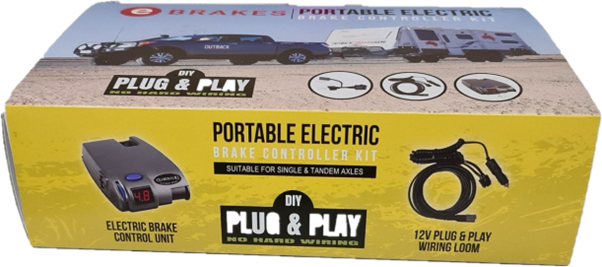 Portable Electric Brake Kit With 7 Flat + Anderson Adapter
