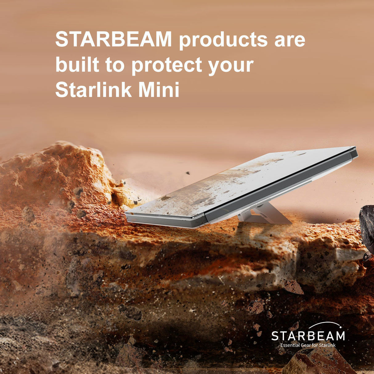 STARBEAM Starlink Mini Protective HDPE Hard Shell Cover - Transparent