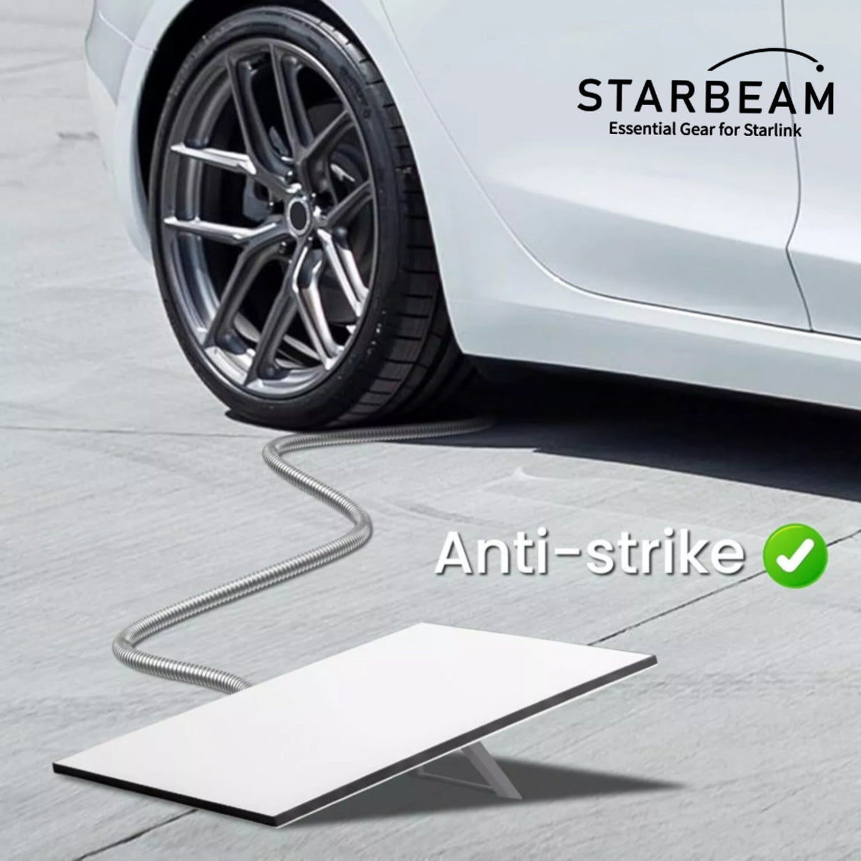 STARBEAM Starlink Gen3 Outdoor Armoured Stainless Steel Sleeve Ethernet Cable 30m