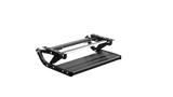 On the road RV 12V Aluminium Single Step with LED Light Black