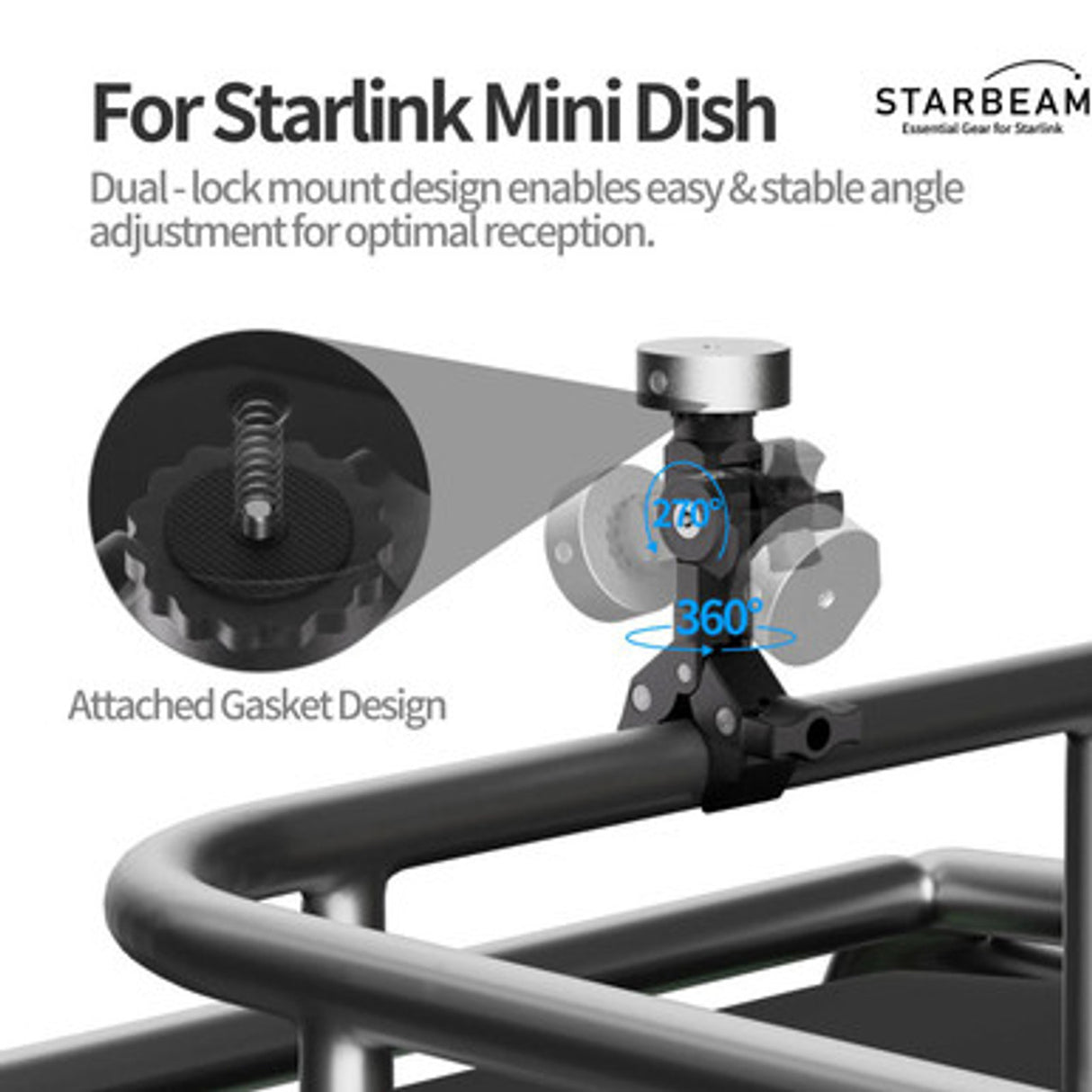 STARBEAM Starlink Mini Clamp Pole Mount