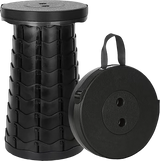 Telescopic Collapsible Portable Stool H: 45cm Black
