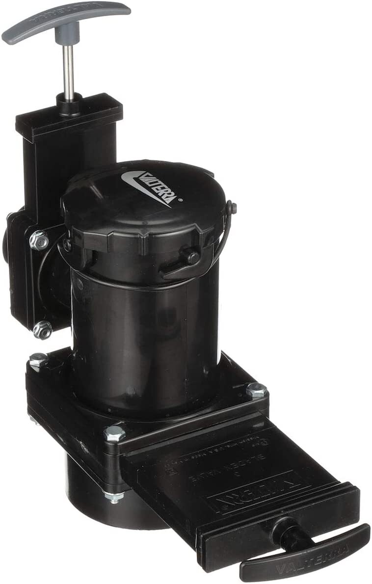 Valterra San Tee Double Rotating Valve 3 Hub x 1-1/2 HUB x 3 Bayonet Cap T18