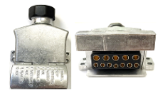 Aluminium 12 pin flat socket